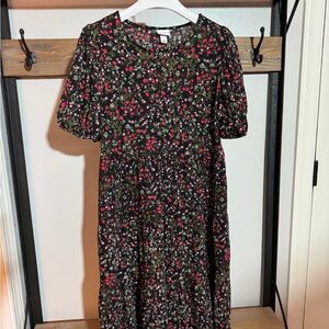 Ava & Viv drop waist romantic floral dress EUC